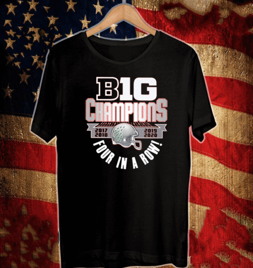 Ohio State Buckeyes 2020 Big Ten Football Champions 4-Peat Shirt