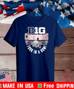 Ohio State Buckeyes 2020 Big Ten Football Champions 4-Peat Shirt