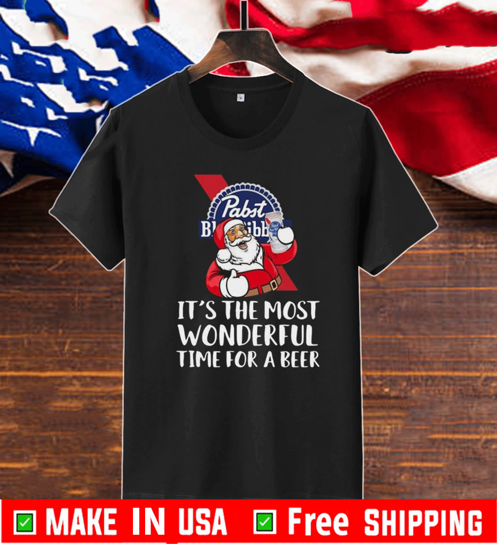 Pabst Blue Ribbon It’s The Most Wonderful Time For A Beer T-Shirt