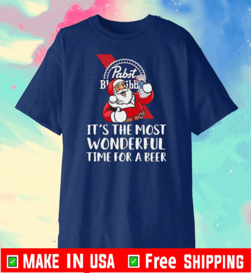 Pabst Blue Ribbon It’s The Most Wonderful Time For A Beer T-Shirt