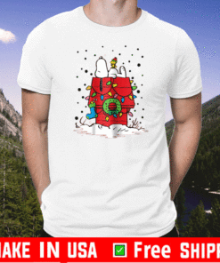 Peanuts Snoopy and Woodstock Stocking Light Up T-Shirt
