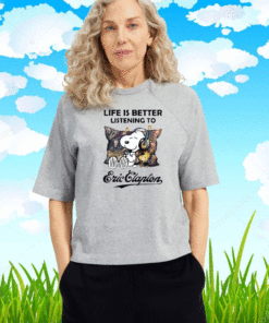 Snoopy Life Is Better Listening To Eric Clapton ShirSnoopy Life Is Better Listening To Eric Clapton Shir