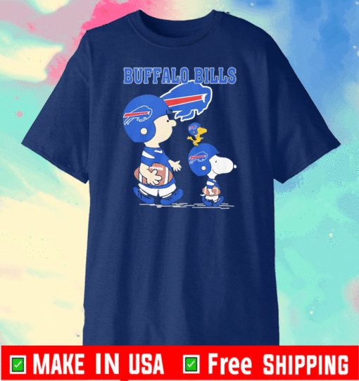 Snoopy and Woodstock and Charlie Brown Buffalo Bills Shirt