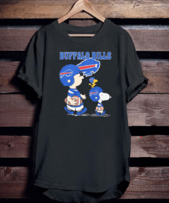 Snoopy and Woodstock and Charlie Brown Buffalo Bills Shirt