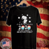 Snoopy face mask christmas 2020 the one where I’m quarantined T-Shirt