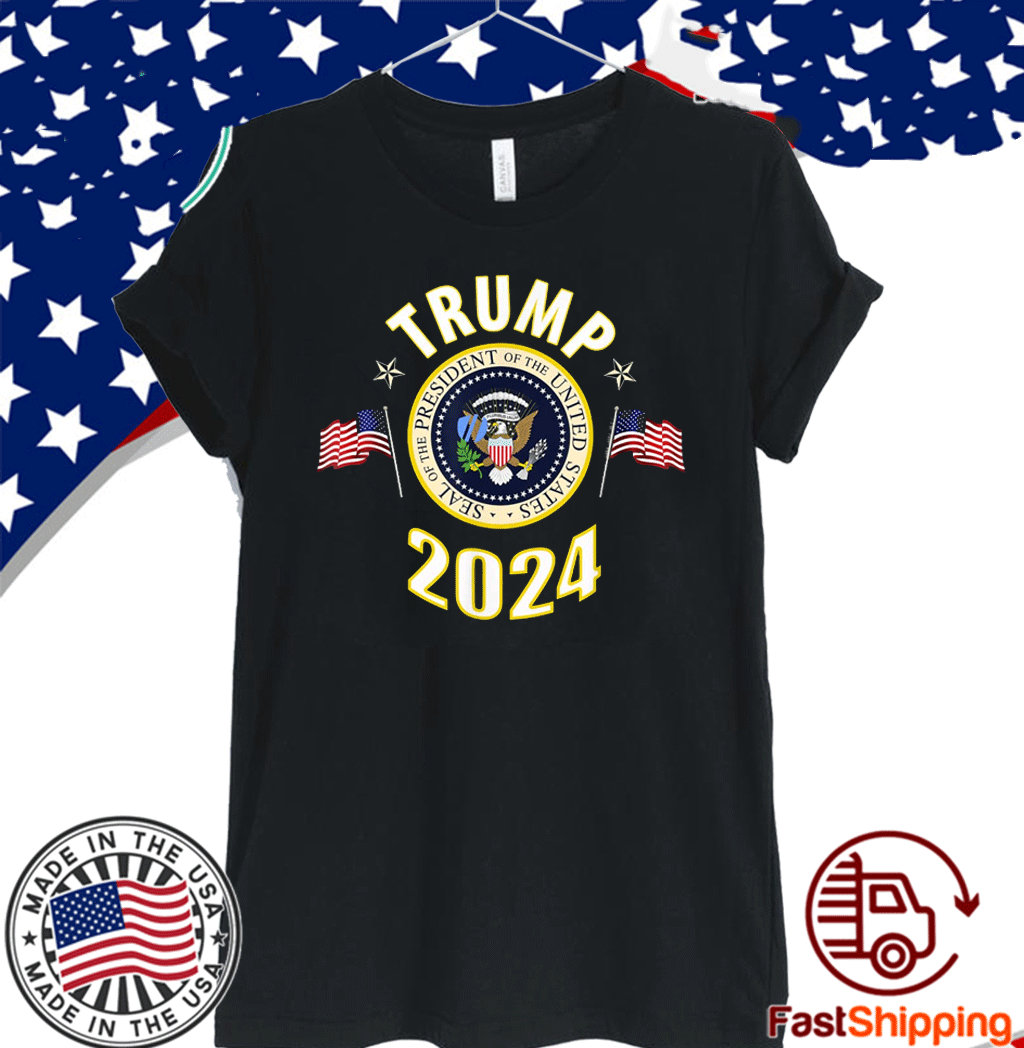TRUMP 2024 Presidential Seal Flag US T-Shirt - ShirtsMango Office