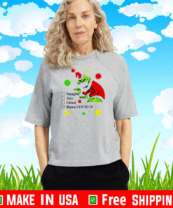 The Ginch face mask naught nice I tried blame Covid 19 Christmas T-Shirt