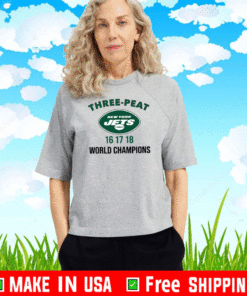 Three peat New York Jets World Champions T-Shirt