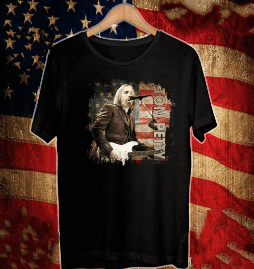 Tom Petty Country Music American USA Flag T-Shirt