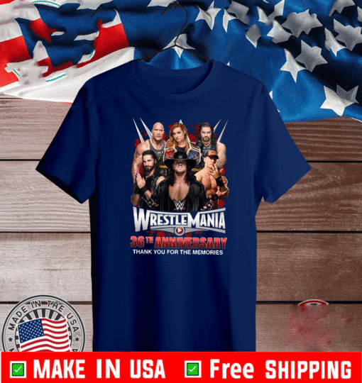 Wrestlemania 36th Anniversary Thank You For The Memories Tee Shirts