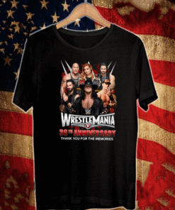 Wrestlemania 36th Anniversary Thank You For The Memories Tee Shirts
