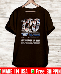 120 Years Of New York Yankees Thank You For The Memories 1901 2021 T-Shirt