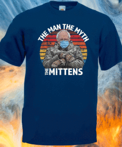 The Man , The myth ,the Myth & The Mittens Inauguration Bernie Sanders Vintage T-Shirt