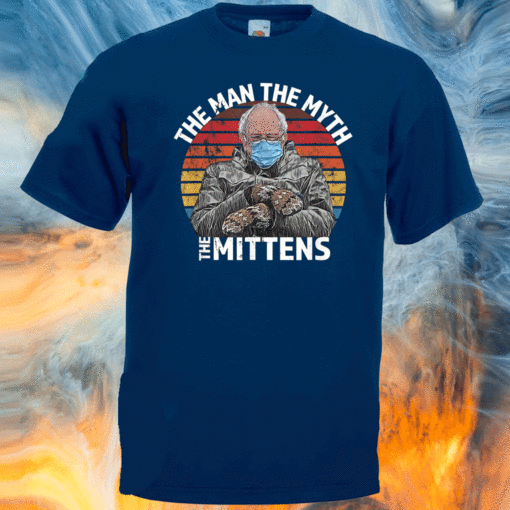 The Man , The myth ,the Myth & The Mittens Inauguration Bernie Sanders Vintage T-Shirt