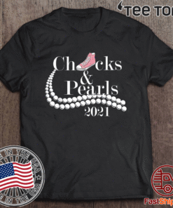 Chucks and Pearls 2021 Teachers Gift Chucks and Pearls T-Shirt