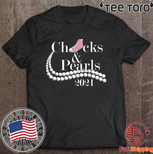 Chucks and Pearls 2021 Teachers Gift Chucks and Pearls T-Shirt