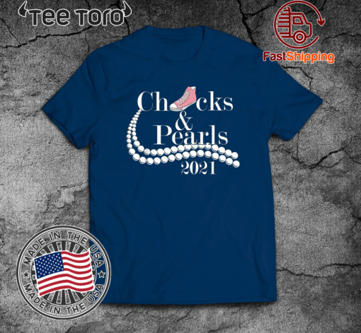 Chucks and Pearls 2021 Teachers Gift Chucks and Pearls T-Shirt