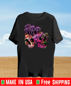 Abstract Psychedelic Tie Dye Skull Emo Goth Accessories T-Shirt