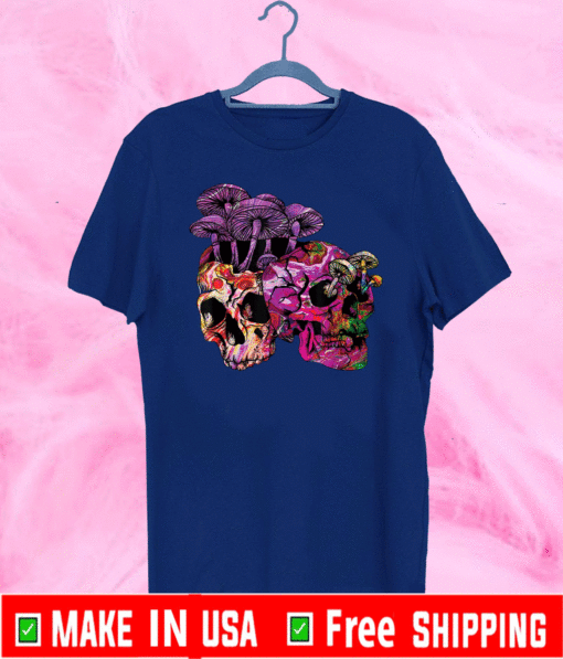 Abstract Psychedelic Tie Dye Skull Emo Goth Accessories T-Shirt