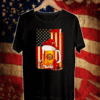 Beer Fire Dept American Flag T-Shirt