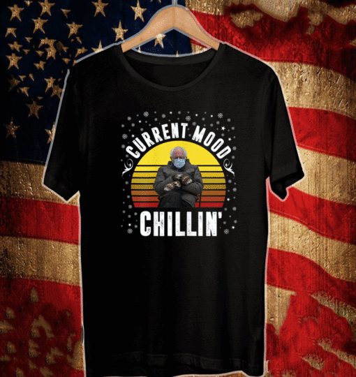 Bernie Sanders Current Mood Chillin' Retro Inauguration Meme Vinatge T-Shirt