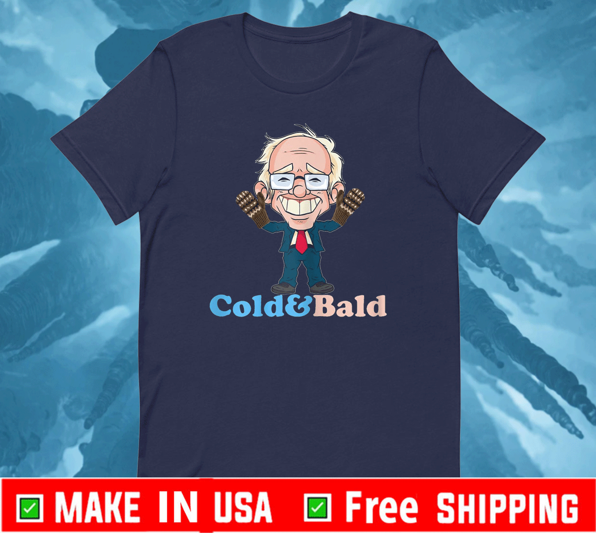 Bernie Sanders Mittens Inauguration T-Shirt Cold&Bald comic T-Shirt