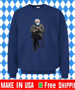 Bernie Sanders Mittens Sitting Inauguration Funny Meme Crewneck Sweatshirt 2021