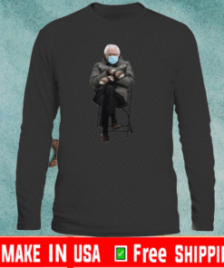 Bernie Sanders Mittens Sitting Inauguration Funny Meme Long Sleeve Hot 2021