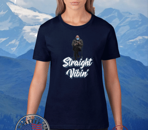 Bernie Sanders Sitting Inauguration Straight Vibin' T-Shirt