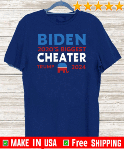 Biden 2020 Biggest Cheater Trump 2024 Official T-ShirtBiden 2020 Biggest Cheater Trump 2024 Official T-Shirt