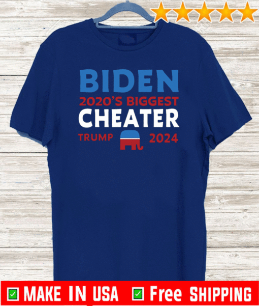 Biden 2020 Biggest Cheater Trump 2024 Official T-ShirtBiden 2020 Biggest Cheater Trump 2024 Official T-Shirt