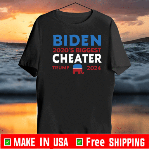 Biden 2020 Biggest Cheater Trump 2024 Official T-Shirt