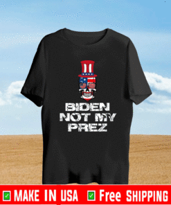 Biden Is Not My President Skull Flag US T-Shirt