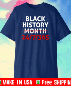 Black History Month 24/7/365 African Melanin Black Pride T-Shirt