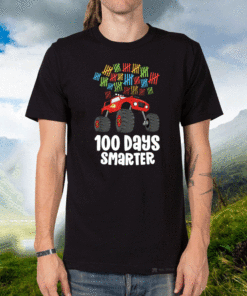 Boys 100th Day of School Shirt Monster Truck 100 Smarter T-Shirt