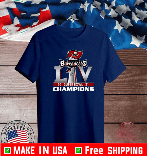Super Bowl LV Tampa Bay Buccaneers Champions Gift T-Shirt, Tom Brady Buccaneers, Buccaneers NFC South Champs Football Shirt