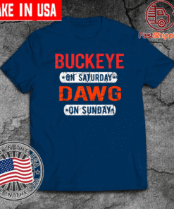 Buckeye on Saturday Dawg on Sunday Cleveland Ohio Shirt