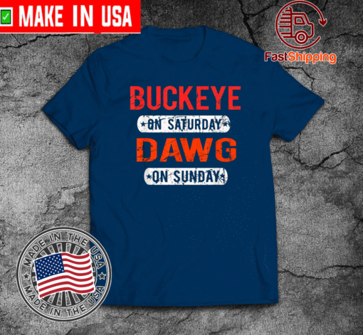 Buckeye on Saturday Dawg on Sunday Cleveland Ohio Shirt