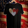 Buffalo Plaid & Leopard Heart Plus T-Shirt