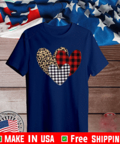Buffalo Plaid & Leopard Heart Plus T-Shirt