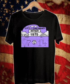 CINCINNATI CAR INSPECTION 1975 T-SHIRT