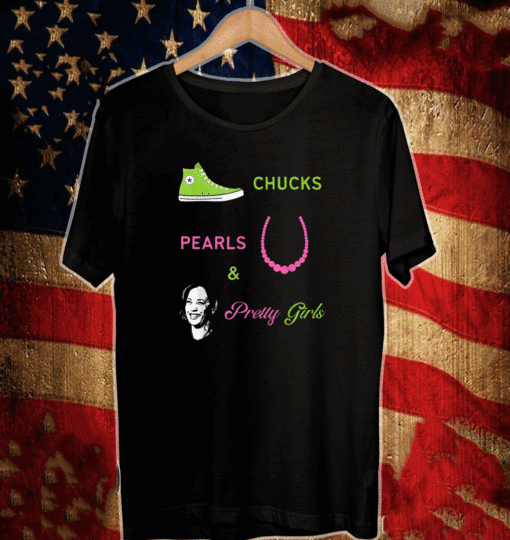 Chucks Pearls and Pretty Girls Kamala Harris shoes converse T-Shirt
