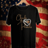 Chucks and Pearls 2021 Valentine Heart HBCU Brown T-Shirt