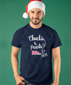 Chucks and Pearls Black 2021 For Women and Men Funny T-Shirt