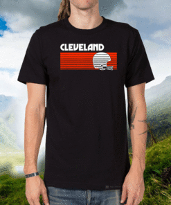 Cleveland Football Helmet Retro Game Day T-Shirt