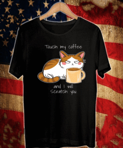 Cute Angry Cat Coffee Monday Caffeine 2021 T-Shirt