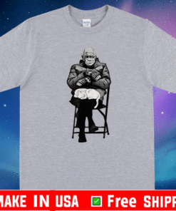 Cute Bernie Mittens Gloves And Cat In Lap Sanders T-Shirt
