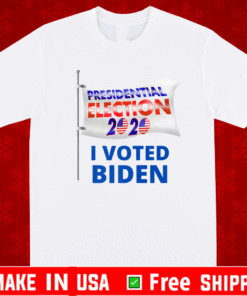 I Voted Biden Harris Presidential Election 2020 Flag US T-Shirt