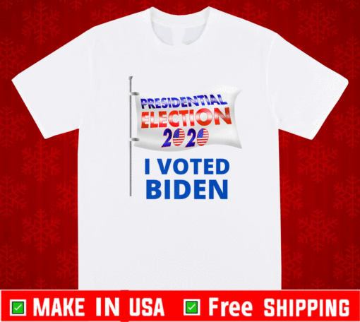 I Voted Biden Harris Presidential Election 2020 Flag US T-Shirt