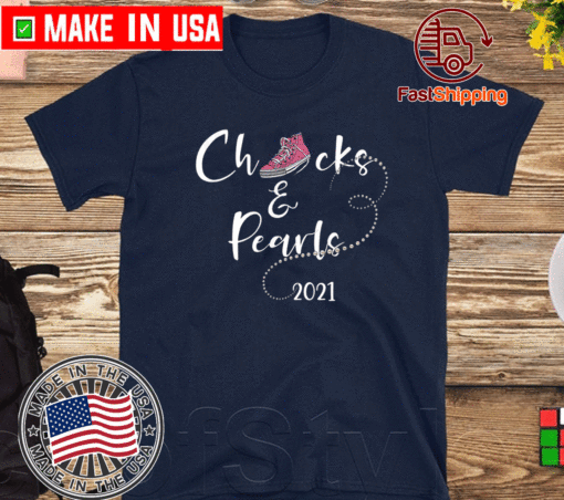 Chucks And Pearls Shirt Matching Mom Daughter 2021 T-Shirt